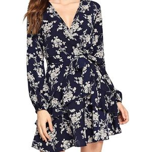 Long sleeve floral dress